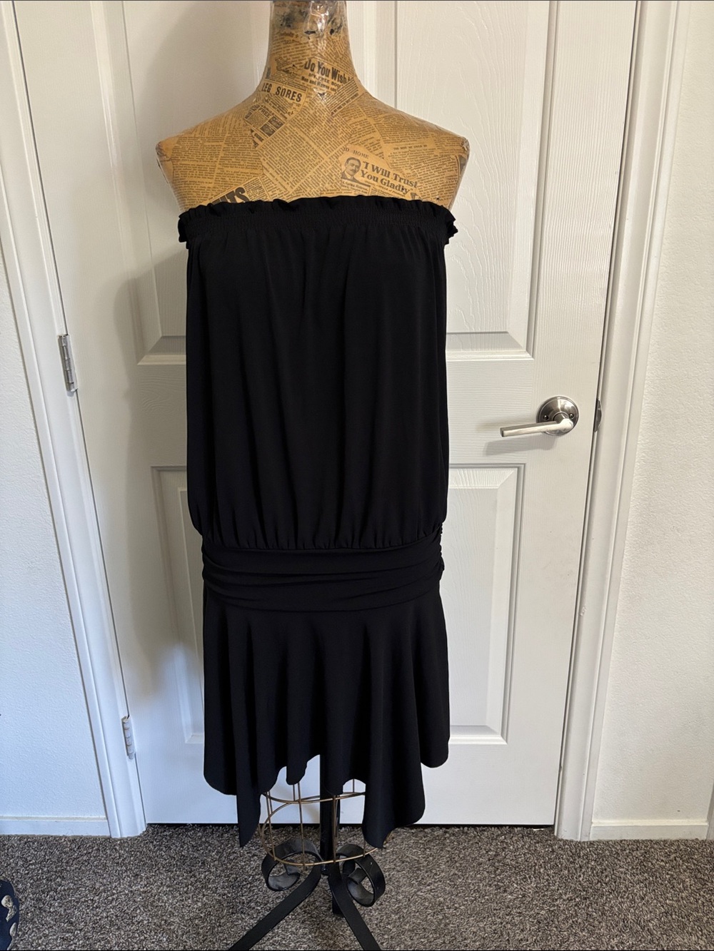 No Boundaries vintage asymmetric  dress whimsy fairy Y2K Juniors M boho black
